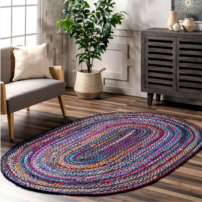 Rugs USA Bohemian Chindi Braided Rug