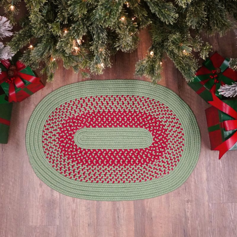 Colonial Mills Bah Humbug borded doormat oval