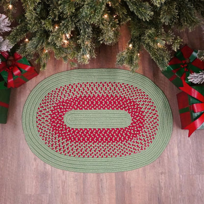 Colonial Mills Bah Humbug borded doormat oval