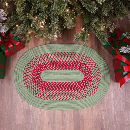 Colonial Mills Bah Humbug borded doormat oval