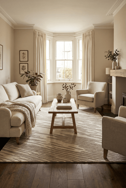 Aura Storm Natural / Grey Rug - Esselle Home