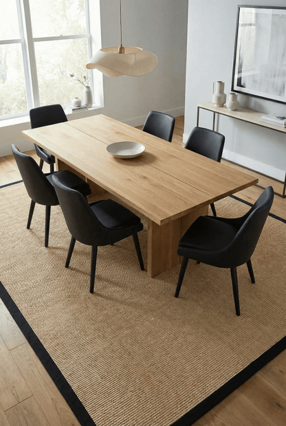Swinton Sisal Jute Boucle Black Rug - Esselle Home