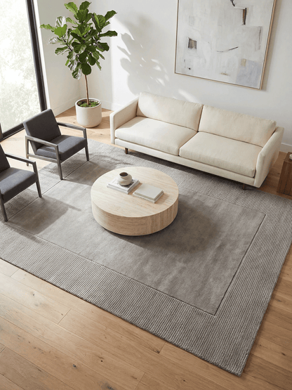 Esme Wool Silver Rug 200 x 290cm - Esselle Home