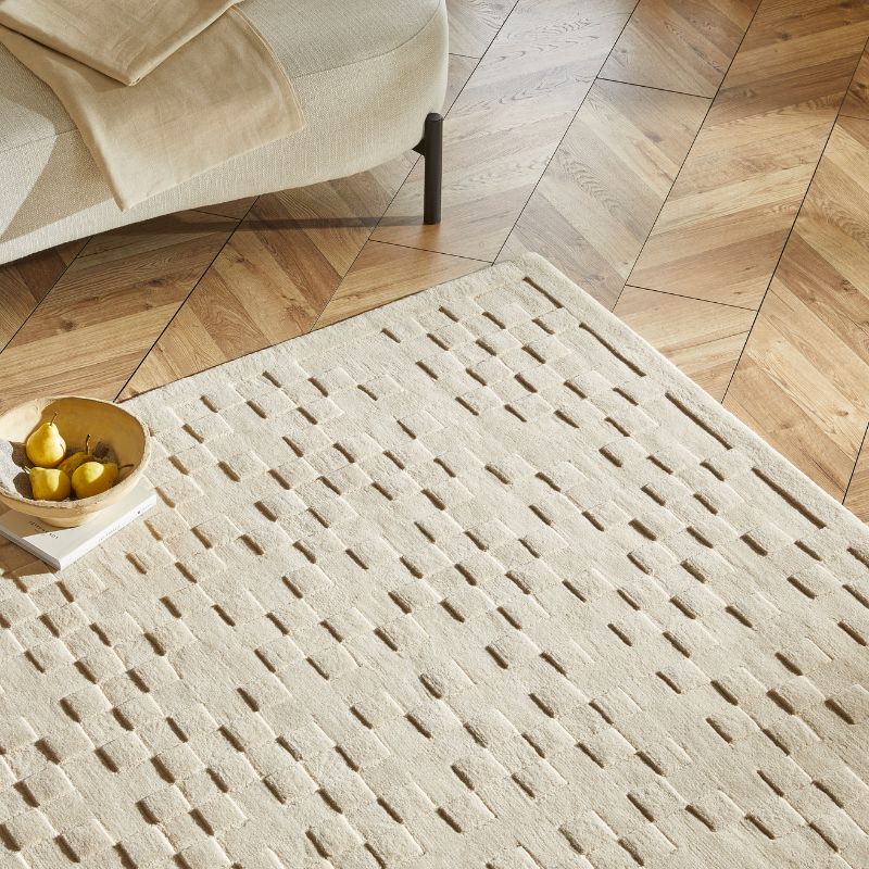 Priory Rectangle Beige Squares