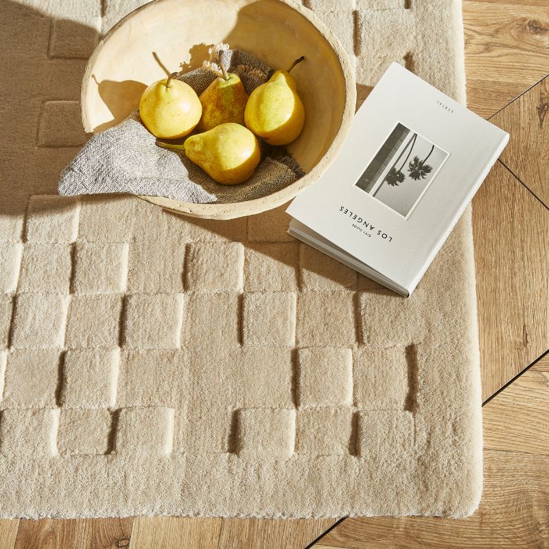 Priory Rectangle Beige Squares