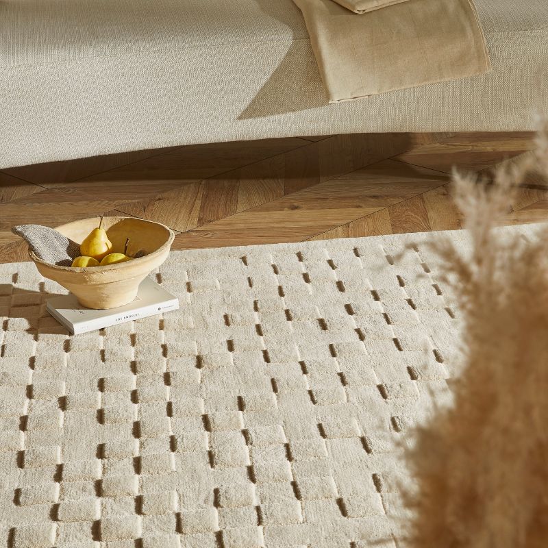 Priory Rectangle Beige Squares