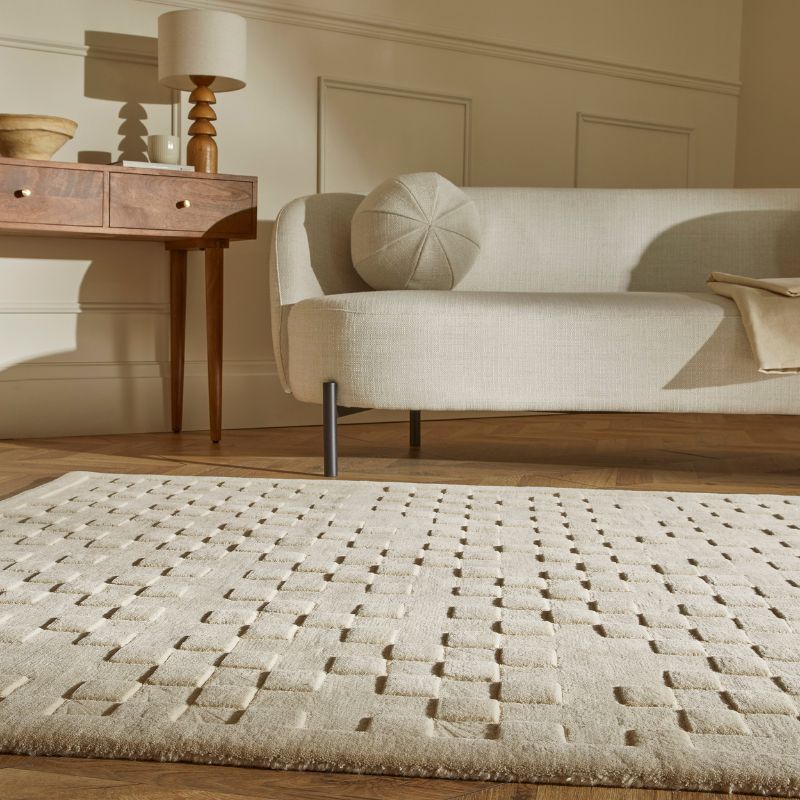 Priory Rectangle Beige Squares