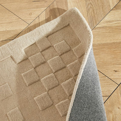 Priory Rectangle Taupe Squares