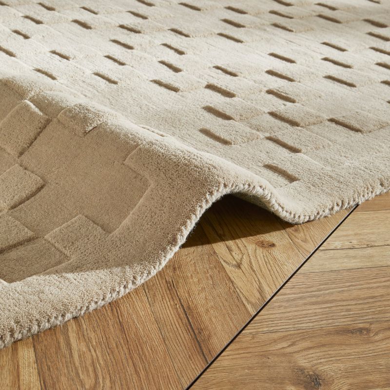 Priory Rectangle Taupe Squares