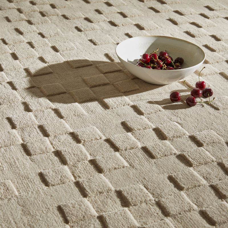 Priory Rectangle Taupe Squares