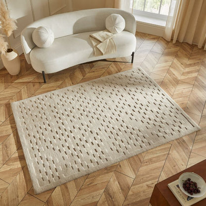 Priory Rectangle Taupe Squares