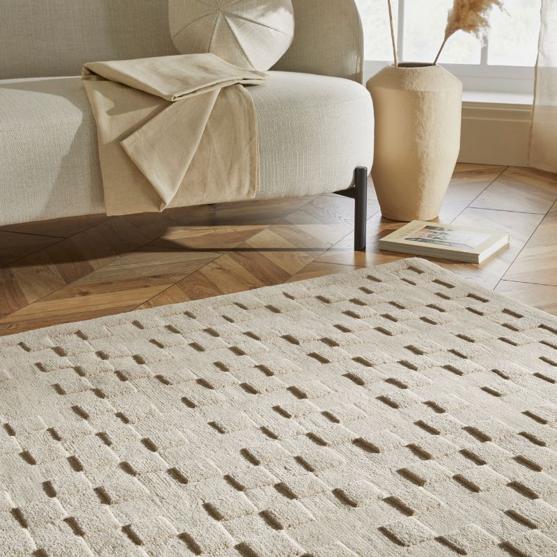 Priory Rectangle Taupe Squares