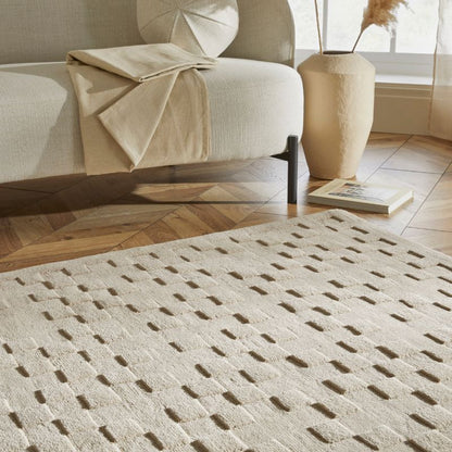 Priory Rectangle Taupe Squares