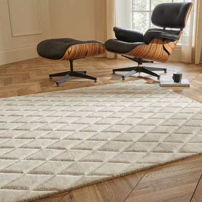 Priory Rectangle Taupe Diamonds
