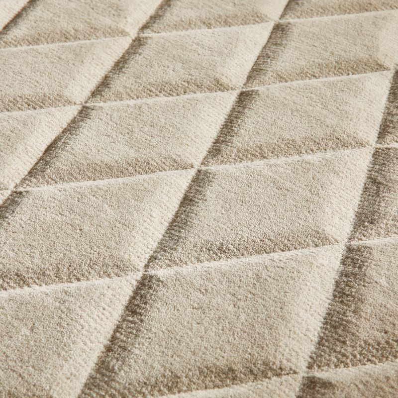 Priory Rectangle Taupe Diamonds