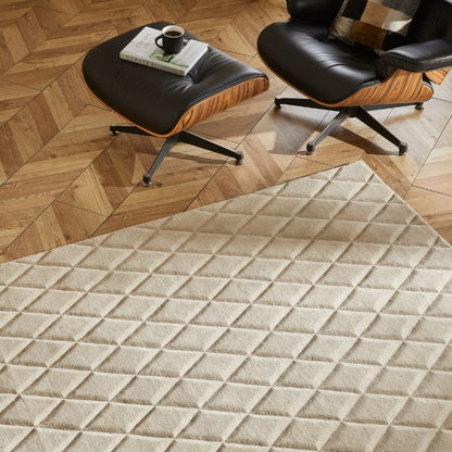 Priory Rectangle Taupe Diamonds