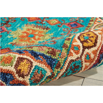 Vibrant Rectangle Teal Traditional