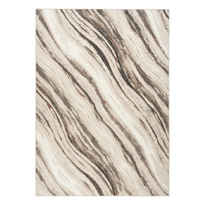 Sustainable Trends Rectangle Beige Grey Swirls