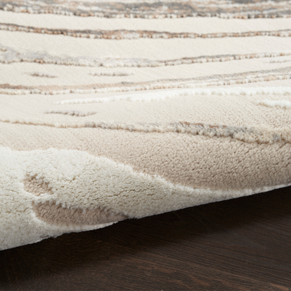 Sustainable Trends Rectangle Beige Grey Swirls