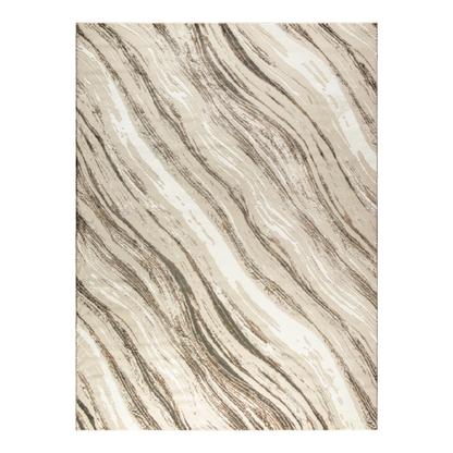 Sustainable Trends Rectangle Beige Grey Swirls