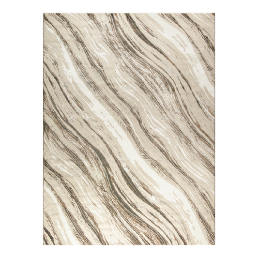 Sustainable Trends Rectangle Beige Grey Swirls