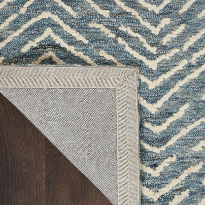 Colorado Rectangle Indigo and Ivory