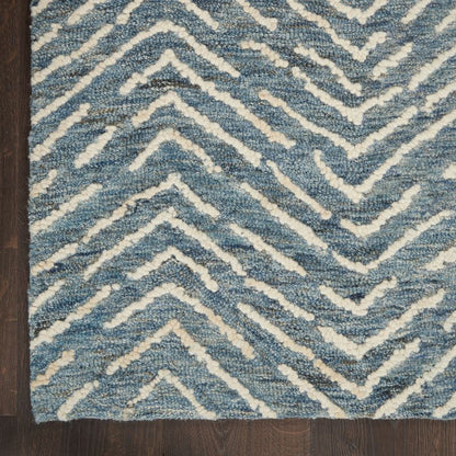 Colorado Rectangle Indigo and Ivory