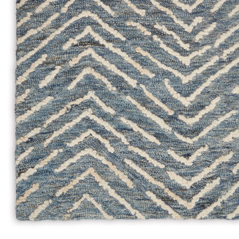 Colorado Rectangle Indigo and Ivory