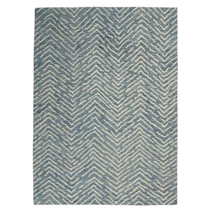 Colorado Rectangle Indigo and Ivory