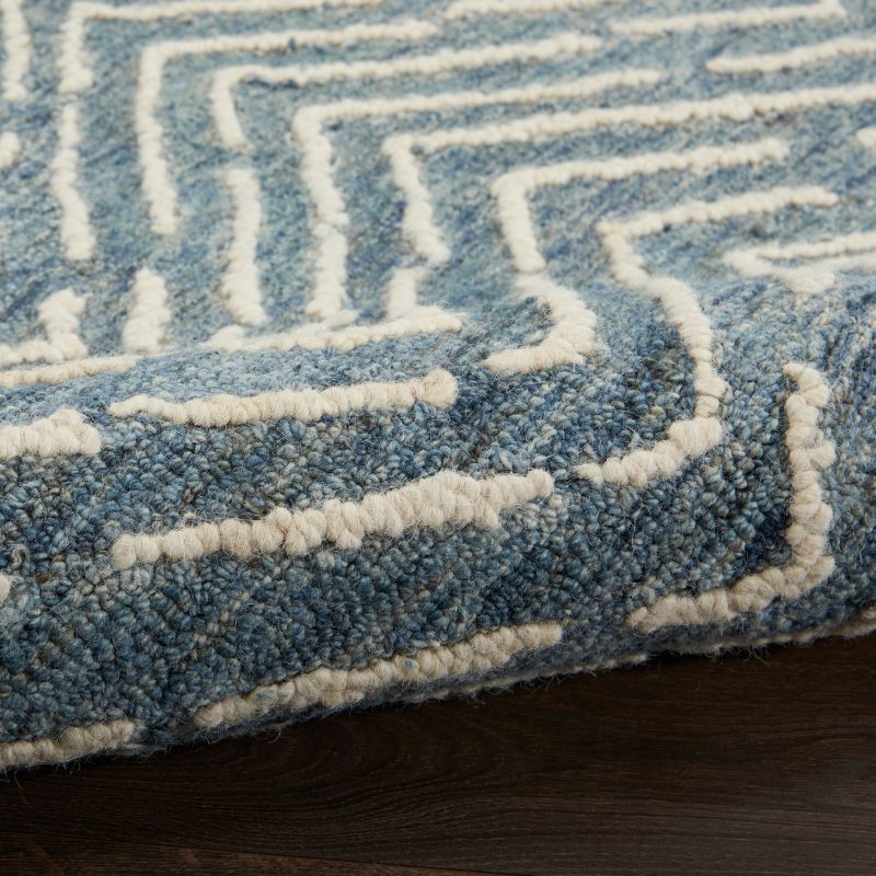 Colorado Rectangle Indigo and Ivory
