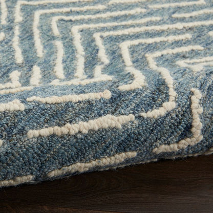 Colorado Rectangle Indigo and Ivory