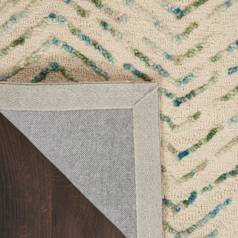 Colorado Rectangle Ivory and Green