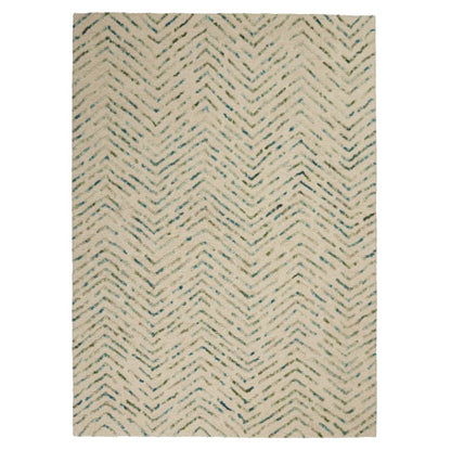 Colorado Rectangle Ivory and Green