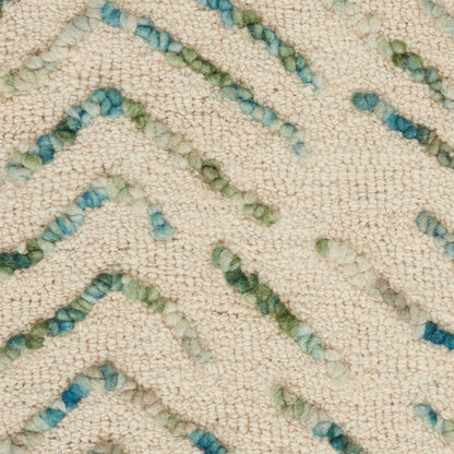 Colorado Rectangle Ivory and Green