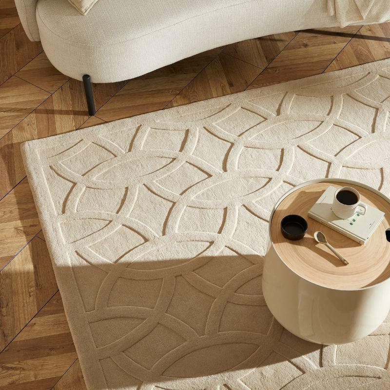 Priory Rectangle Beige Circles