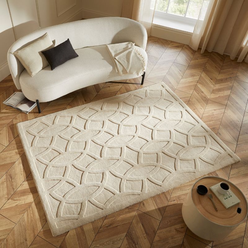 Priory Rectangle Beige Circles