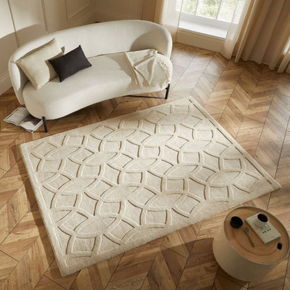 Priory Rectangle Beige Circles