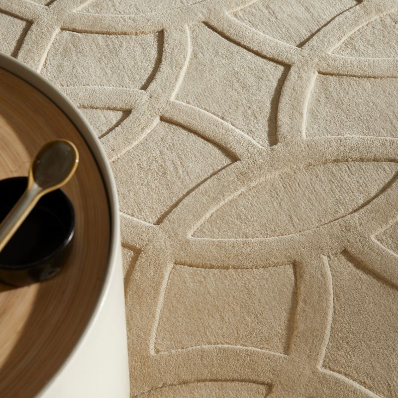Priory Rectangle Beige Circles