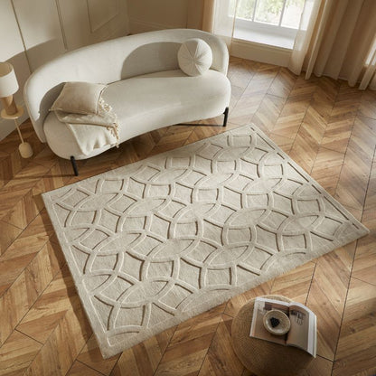 Priory Rectangle Taupe Circles
