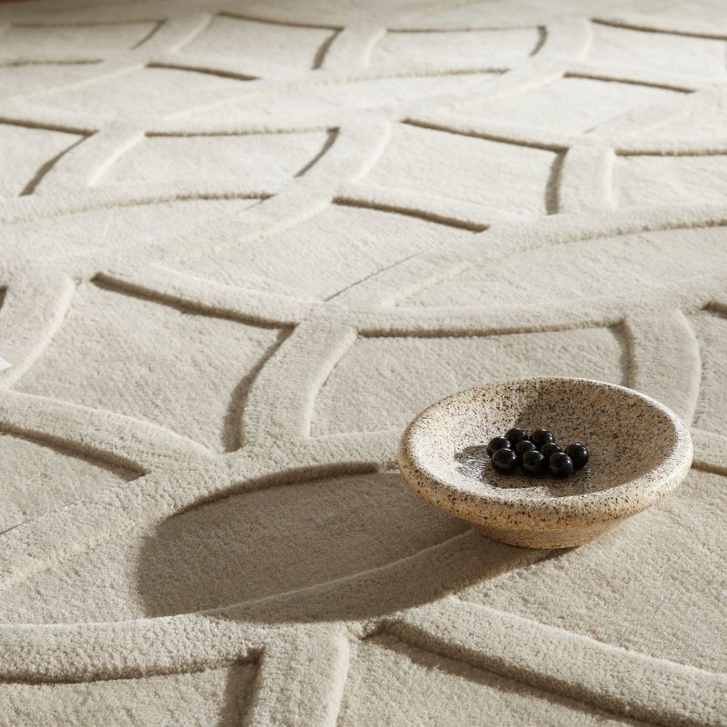 Priory Rectangle Taupe Circles
