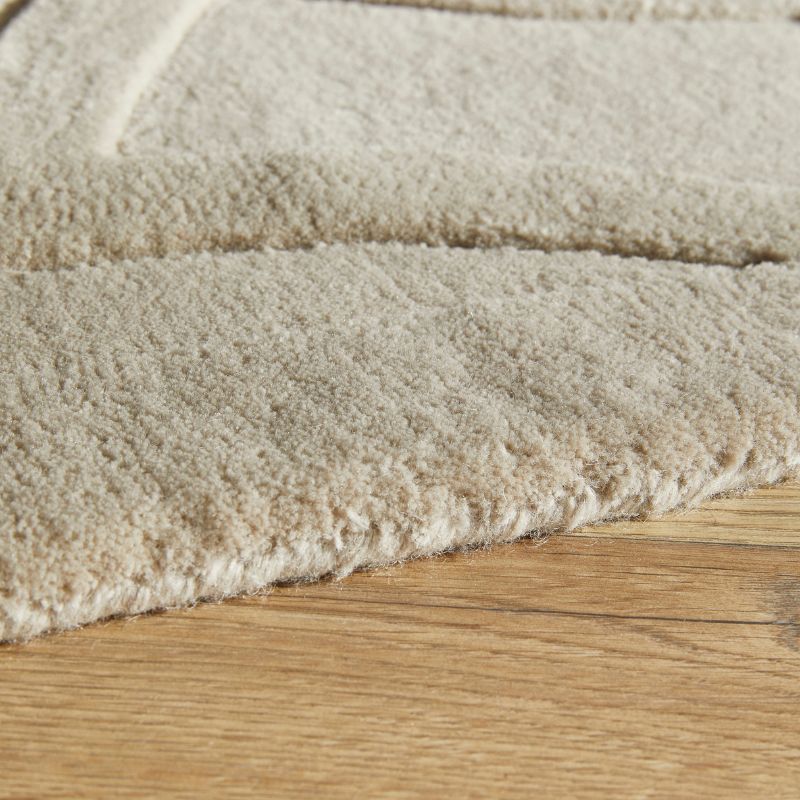 Priory Rectangle Taupe Circles