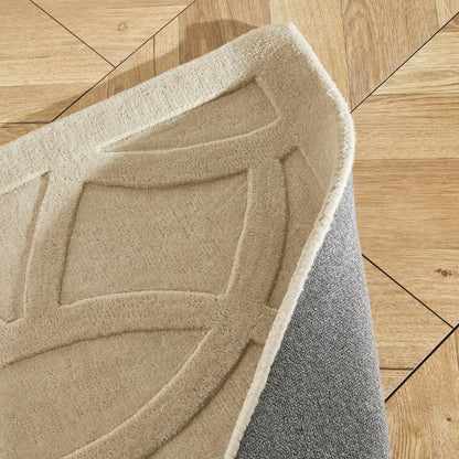 Priory Rectangle Taupe Circles