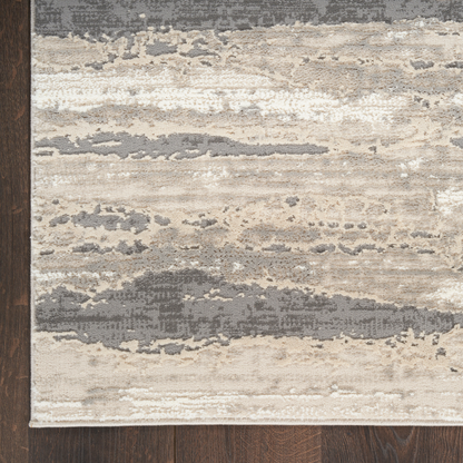 Sustainable Trends Rectangle Ivory Multicolour Stripes