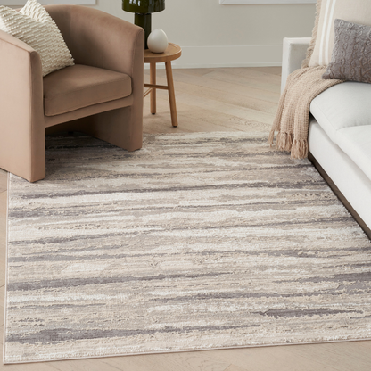Sustainable Trends Rectangle Ivory Multicolour Stripes