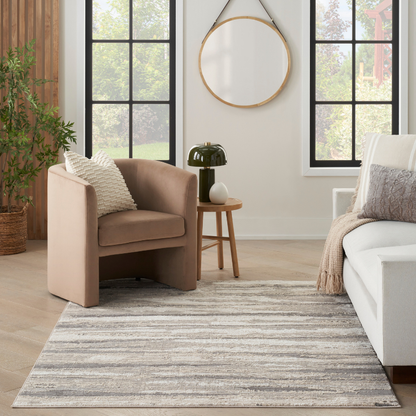 Sustainable Trends Rectangle Ivory Multicolour Stripes