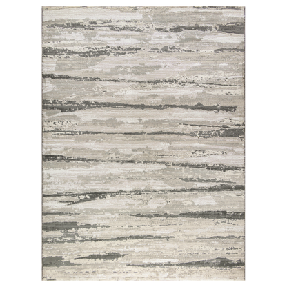 Sustainable Trends Rectangle Ivory Multicolour Stripes