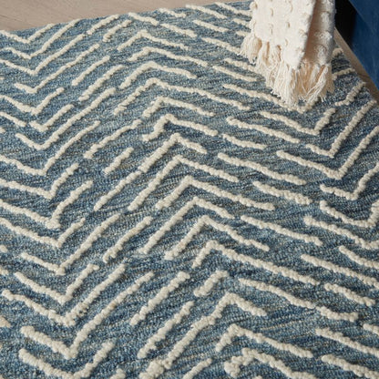 Colorado Rectangle Indigo and Ivory