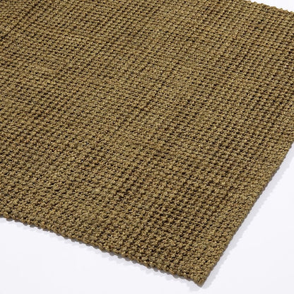 Whitefield Handwoven Boucle Olive Rug - Esselle Home