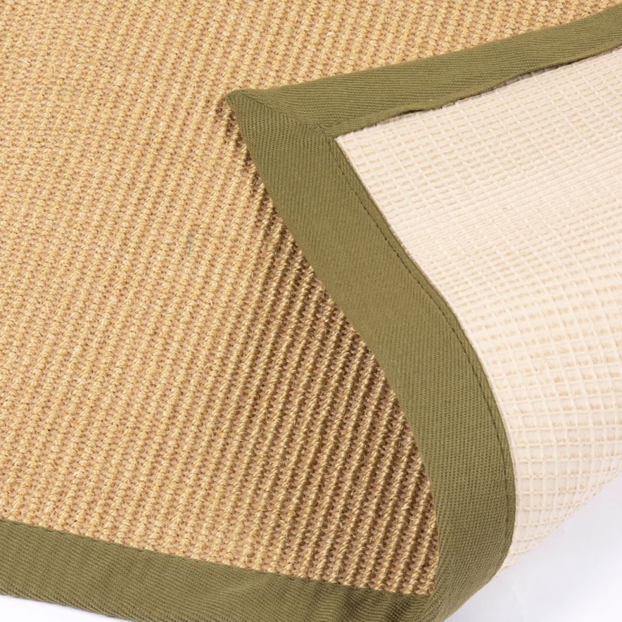 Swinton Sisal Jute Boucle Green Rug - Esselle Home