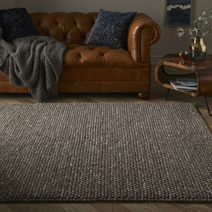 Delilah Wool Pebble Mottled Taupe Rug - Esselle Home